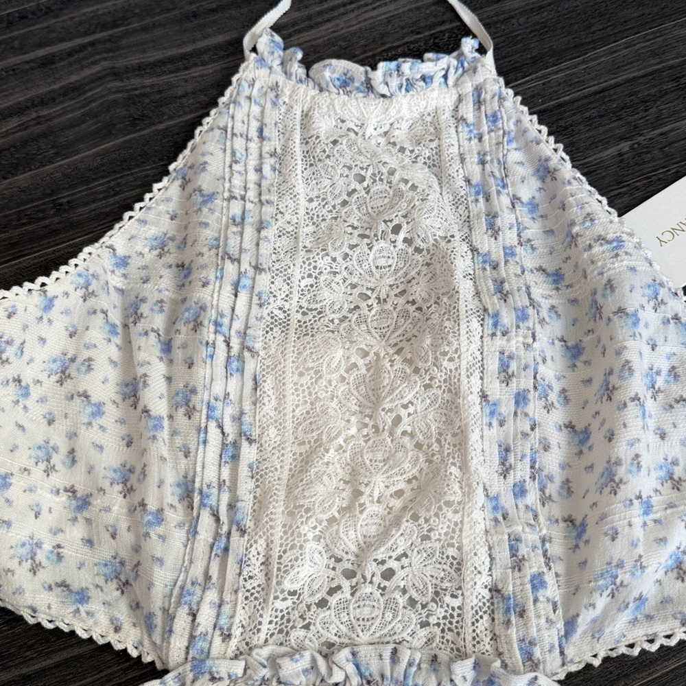 LoveShackFancy Kesia Lace Cutout Mini Dress - Picture 8 of 14